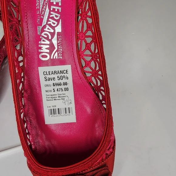 Salvatore Ferragamo Variner Knit Ballet Flat Sandals in Pink Size 9.5